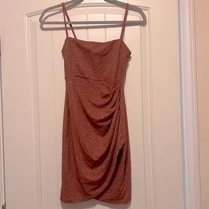 Windsor Sparkle Wrapped Mini Dress// Burnt Orange// Size Small (Womens)